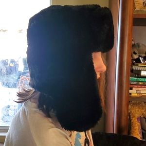 1940 vintage Russian European ww2 warm hat ear flaps siberia